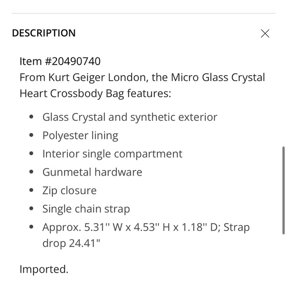 Kurt Geiger micro studded heart crossbody bag - Picture 6 of 9